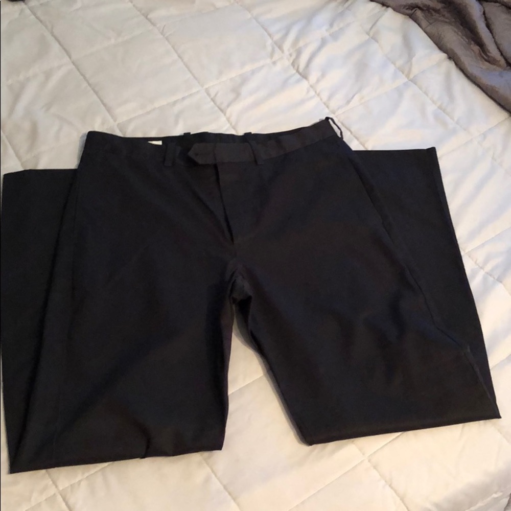 Flat front Navy chinos